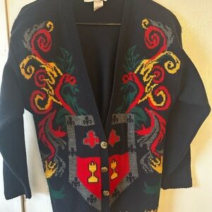 Norton McNaughton Black Knit Cardigan